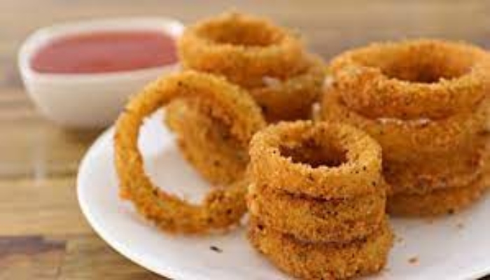اچاری میکرونی-Onion Ring Pakora Recipe